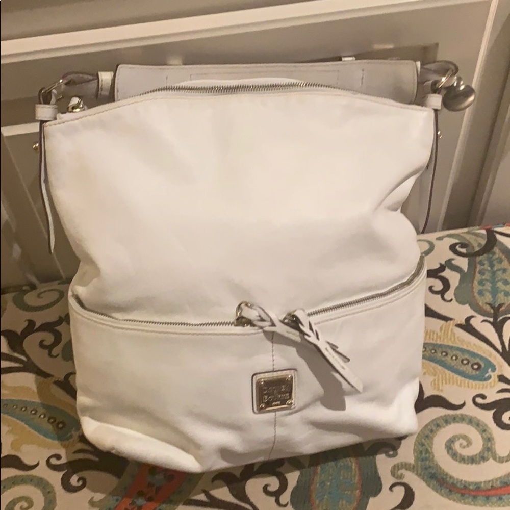 Off White Leather Dooney & Bourke Hobo